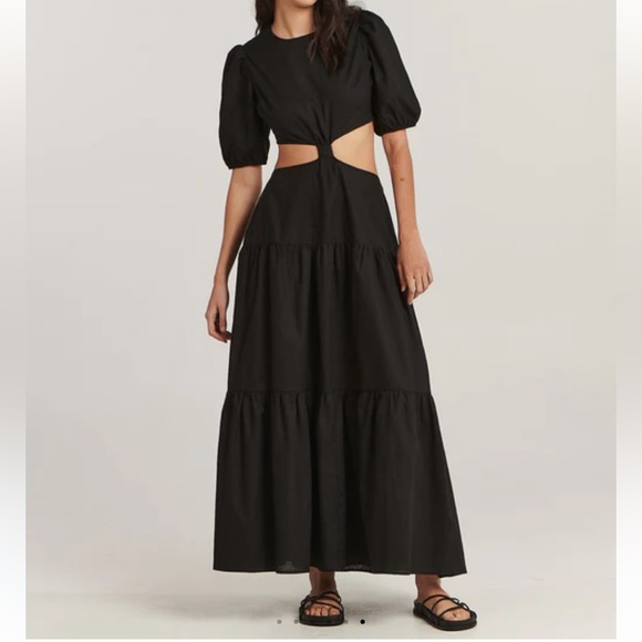 CHARLIE HOLIDAY Paige Maxi Dress in Black NWT - Picture 1 of 5